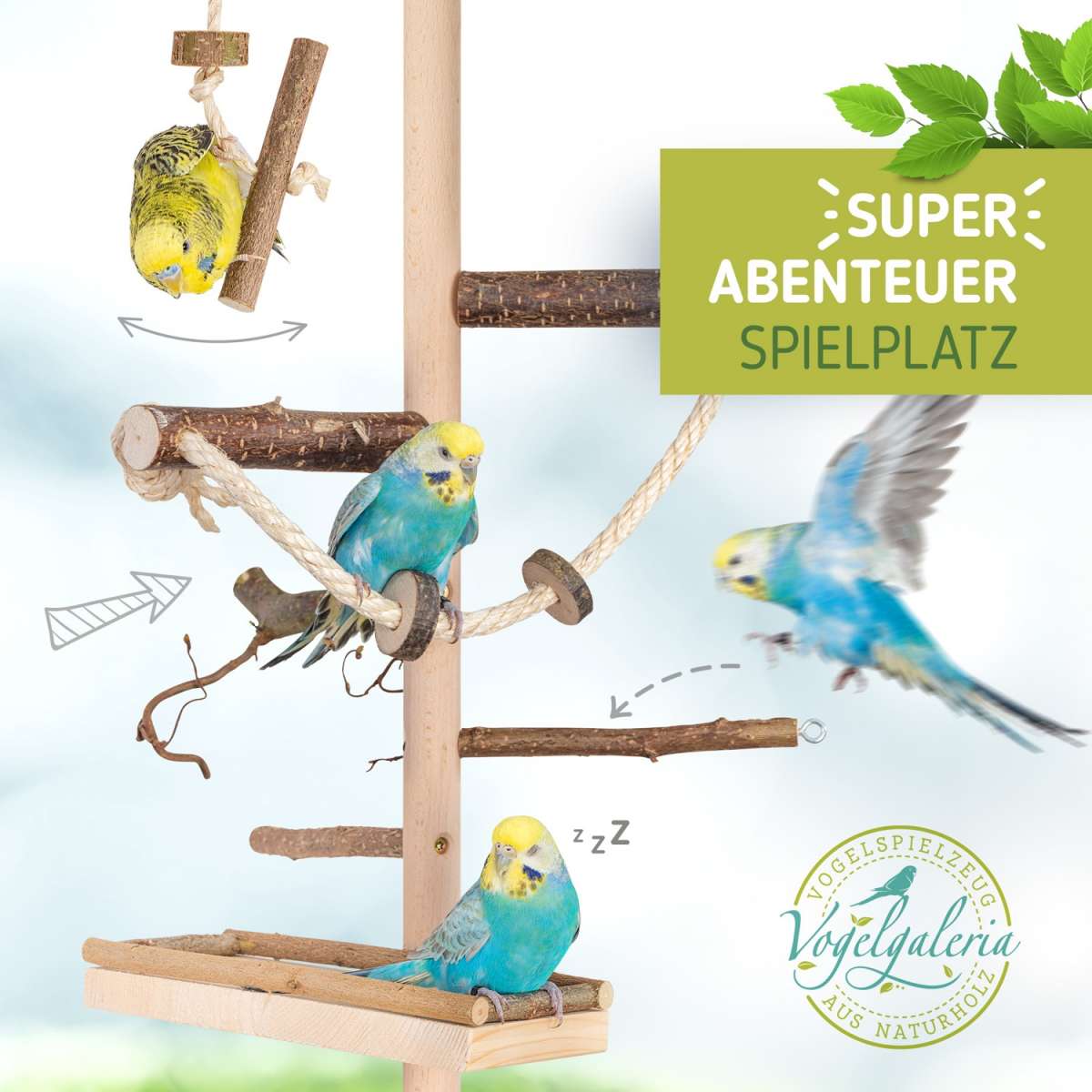 Zerodis Kletternetz Für Vögel – Aus Seegras, Mit Tintenfischknochen, 22x28 Cm, Für Nymphensittiche & Lovebirds