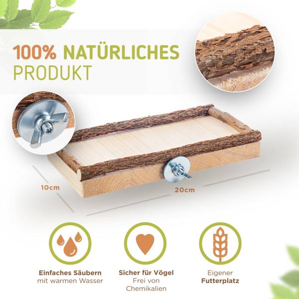 Kork Natur Kork-Sitzbrett Für Vögel – Naturkork, Groß (ca. 15x25 Cm), Für Käfig & Voliere Kork Sitzstange